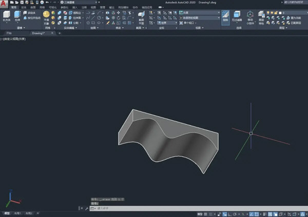 《AutoCAD》使用曲面切出一个实体具体使用教程