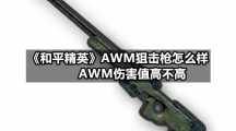 《和平精英》AWM狙击枪怎么样，AWM伤害值高不高