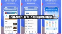 辽事通怎么查孩子的核酸检测报告
