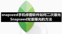 snapseed手机修图软件如何二次爆光 Snapseed双重曝光的方法