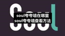 soul夸夸墙在哪里 soul夸夸墙查看方法