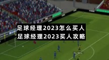 足球经理2023怎么买人 足球经理2023买人攻略