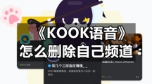 《KOOK语音》怎么删除自己频道