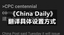 《China Daily》翻译具体设置方式