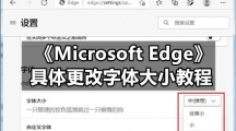 《Microsoft Edge》具体更改字体大小教程